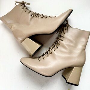Zara Lace Up Boots Size 37